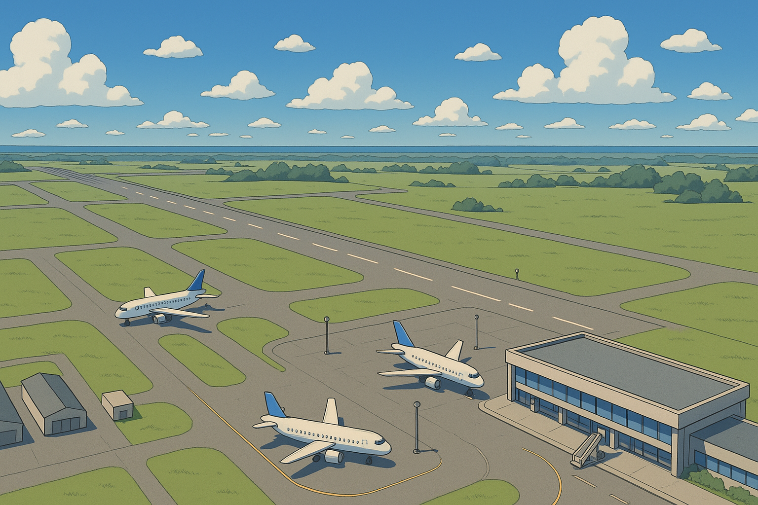 Airport at midday