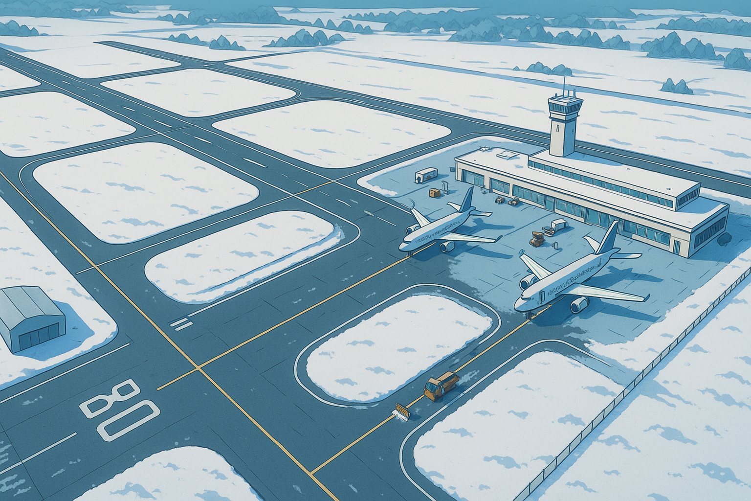 Airport in snow